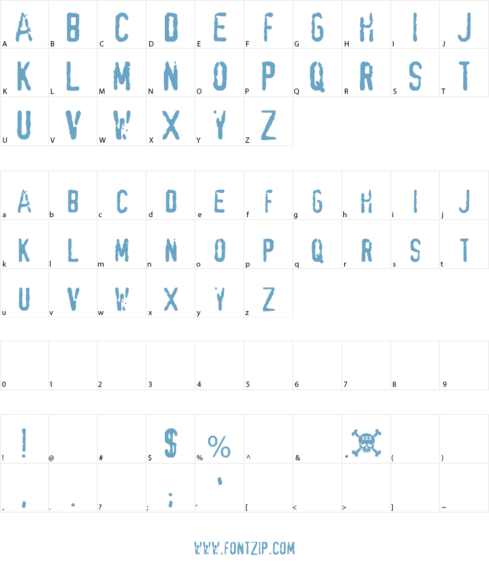 VIDEO PIRATE Font Character
